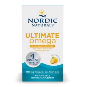 Nordic Naturals Ultimate Omega in Fish Gelatin (Lemon, 60 Softgels)