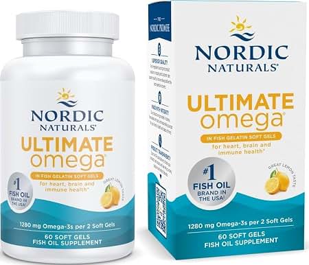 Nordic Naturals Ultimate Omega in Fish Gelatin (Lemon, 60 Softgels) EU