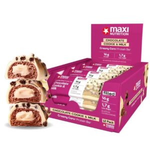 Maxi Nutrition Creamy Core Protein Bar Chocolate Cookie & Milk (12 x 45 gr)