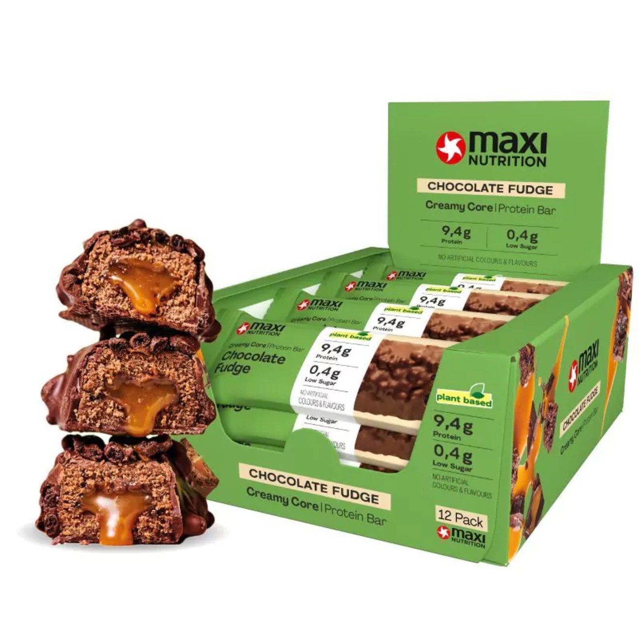 Maxi Nutrition Vegan Creamy Core Protein Bar Chocolate Fudge (12 x 45 gr)