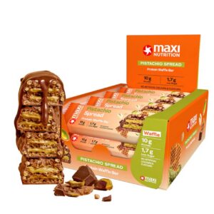 Maxi Nutrition Protein Waffle Bar Pistachio Spread (12 x 39 gr)